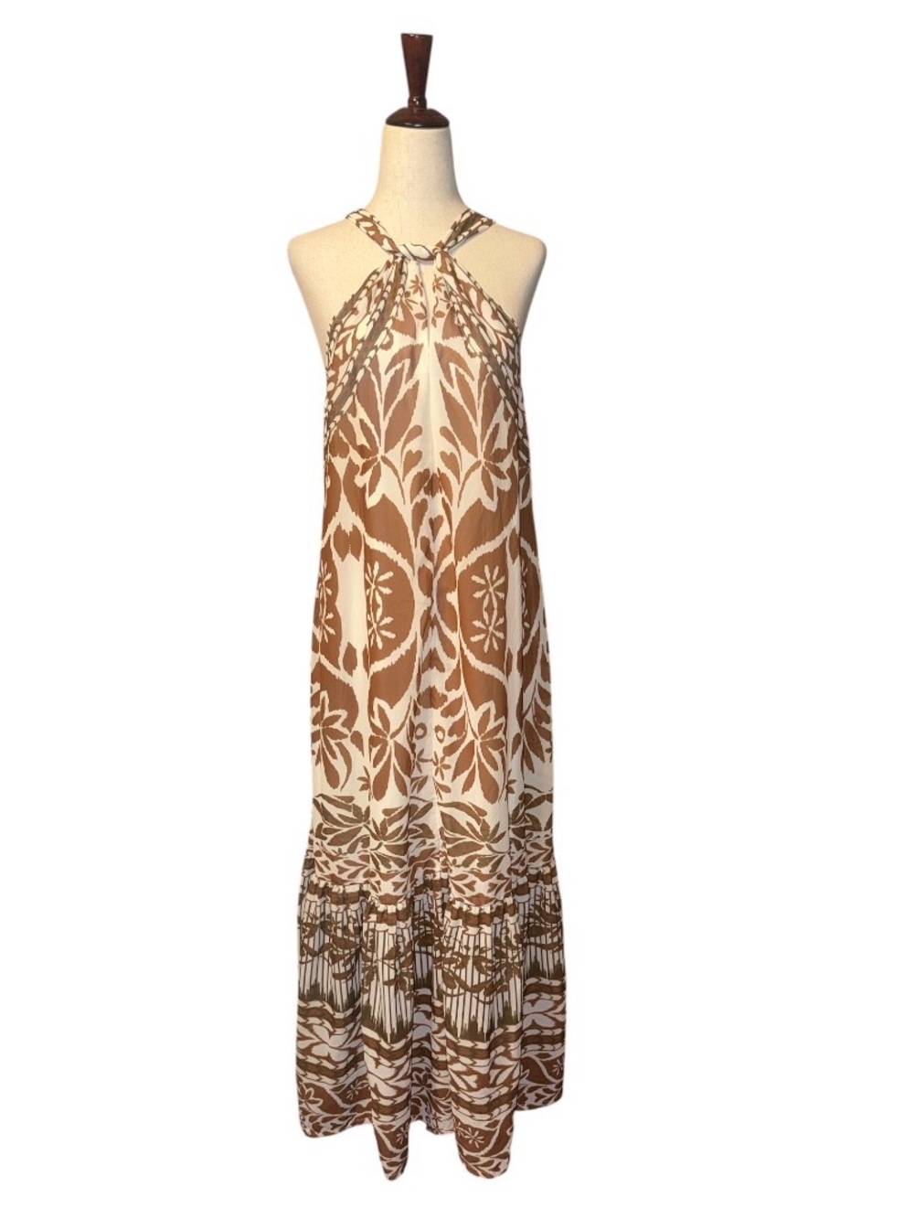 Anthropologie Vineet Bahl Printer Halter Maxi Dress - Picture 3 of 7